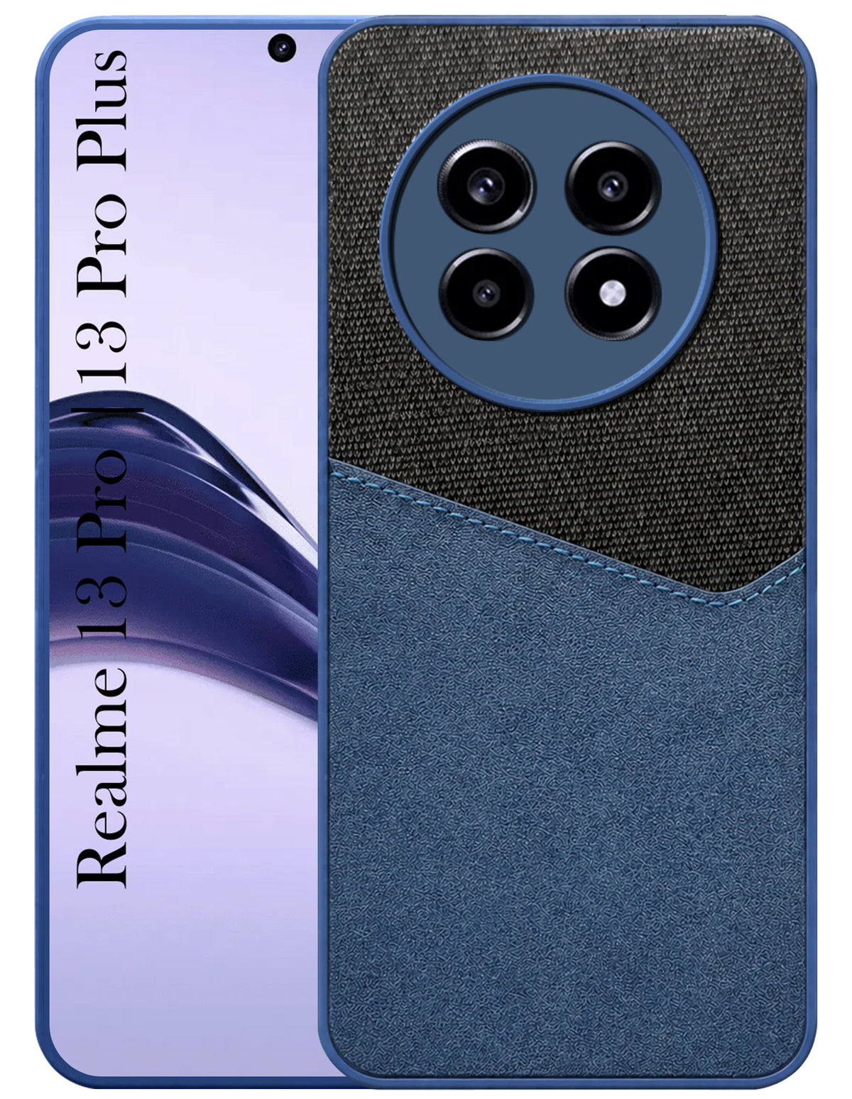For Realme 13 Pro | 13 Pro Plus Back Cover Case (Dual PU Leather Stitch | Professional Minimalist | Soft and Flexible)