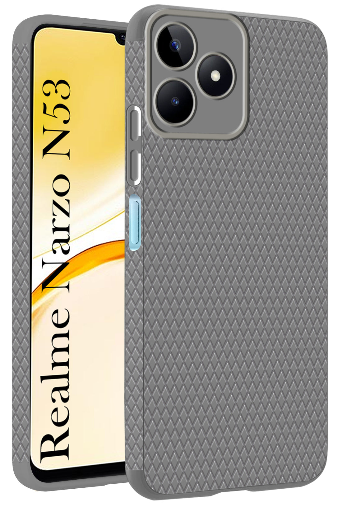 For Realme Narzo N53 Back Cover Case (Liquid Silicone | Side Grip | Camera Protection)