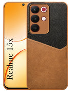 For Realme 15X Back Cover Case (Dual PU Leather Stitch | Professional Minimalist | Soft and Flexible)