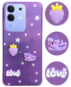 For Vivo iQOO Z10x Back Cover Case (3D Cute Cartoons | Hard Back Side Soft | Matte Premium Finish | HD Printing)
