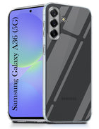 For Samsung Galaxy A36 5G Back Cover (Silicone Clear Shockproof Case with Camera Protection | Soft and Flexible | Transparent)