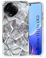 For Realme 11 5G | Realme 11x 5G Back Cover Case ( Dual Design Glitter Sparkle and Detachable Diamond Print Case | Soft and Flexible)