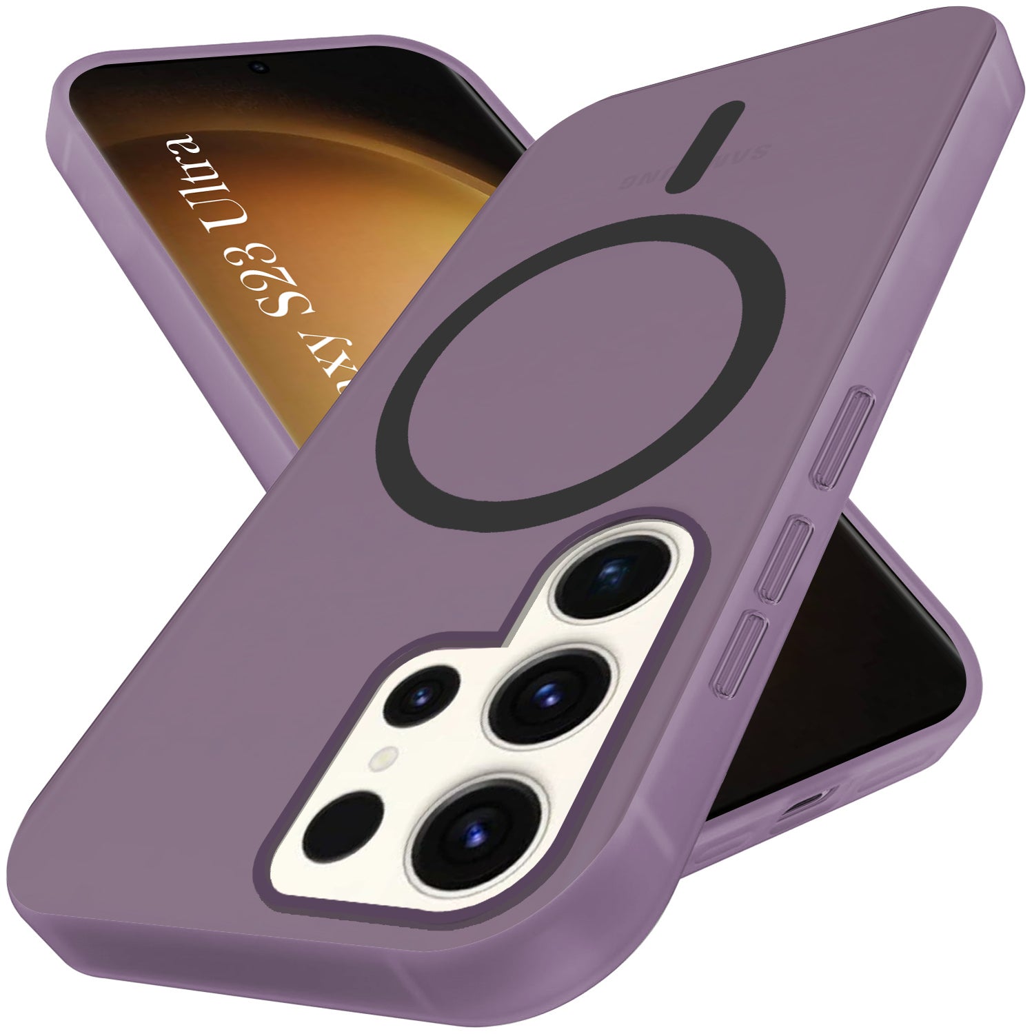 For Samsung Galaxy S23 Ultra Back Cover Case (Frosted Matte Feel | MagSafe Compatible Wireless Charging | Polycarbonate Material)