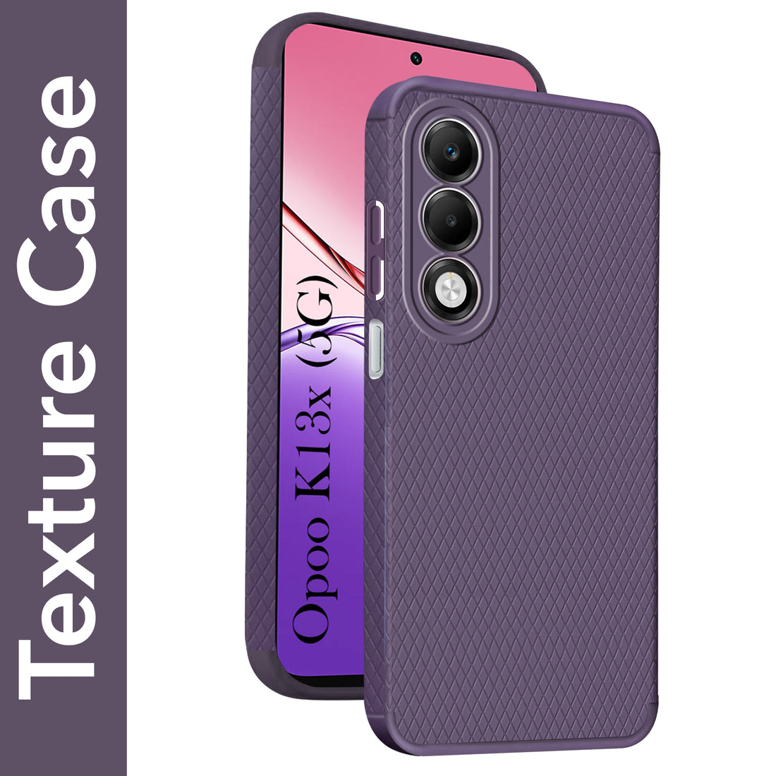 For Oppo K13X Back Cover Case Liquid Silicone (Camera Protection | Side Grip Texture | Soft and Flexible)