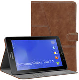 For Flip Cover Folio Case Samsung Galaxy Tab 3 V (SM-T116NY) 7 Inch (PU Leather | Multi-Angle Smart Stand | Card Storage Slots | Silicone Back Pouch)
