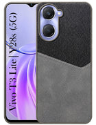 For Vivo T3 Lite 5G | Vivo Y28s 5G Back Cover Case (Dual PU Leather Stitch | Professional Minimalist | Soft and Flexible)