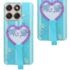 For Motorola Moto Edge 70 Back Cover Case (3D Cute Heart Strap Holder | Camera Protection | Designer Girls Print)