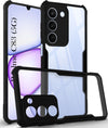 For Realme C83 5G Back Cover Case Hybrid (Shockproof with Polycarbonate Clear Panel | Professional Black)