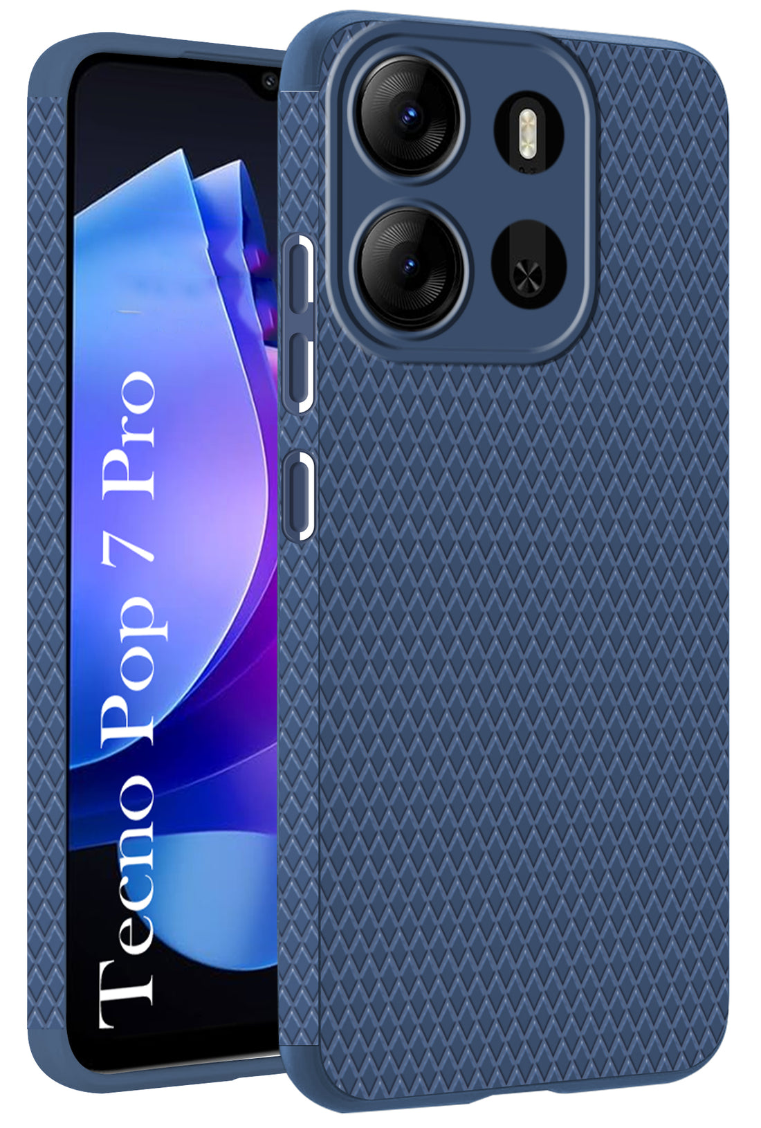 For Tecno Pop 7 Pro Back Cover Case (Liquid Silicone | Side Grip | Camera Protection)