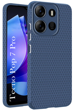 For Tecno Pop 7 Pro Back Cover Case (Liquid Silicone | Side Grip | Camera Protection)