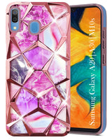 For Samsung Galaxy A20 | Galaxy A30 | Galaxy M10s Back Cover Case ( Dual Design Glitter Sparkle and Detachable Diamond Print Case | Soft and Flexible)