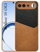 For Realme 16 Back Cover Case (Dual PU Leather Stitch | Professional Minimalist | Soft and Flexible)