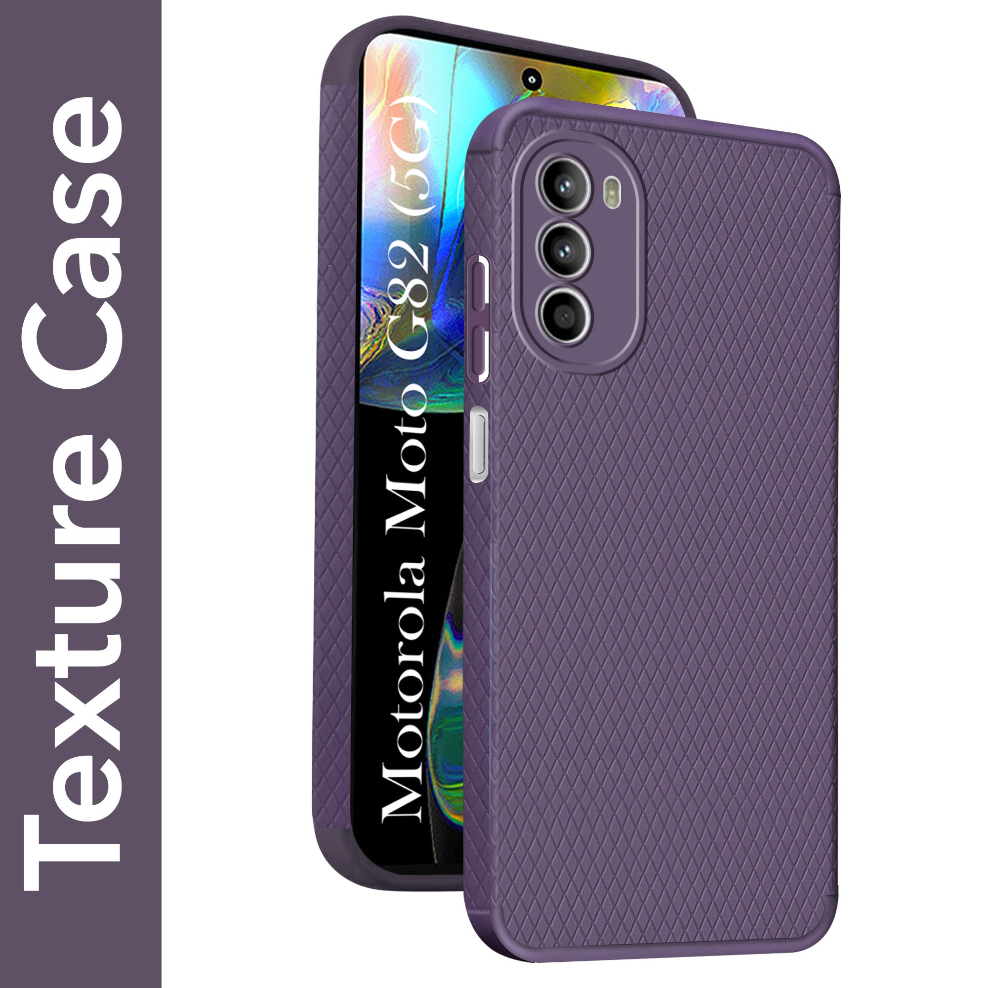 For Motorola Moto G82 5G Back Cover Case (Liquid Silicone | Side Grip | Camera Protection)