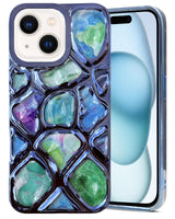 For Apple iPhone 15 Back Cover Case ( Dual Design Glitter Sparkle and Detachable Diamond Print Case | Soft and Flexible)
