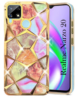 For Realme Narzo 20 Back Cover Case (Dual Design Glitter Sparkle and Detachable Diamond Print Case | Soft and Flexible)