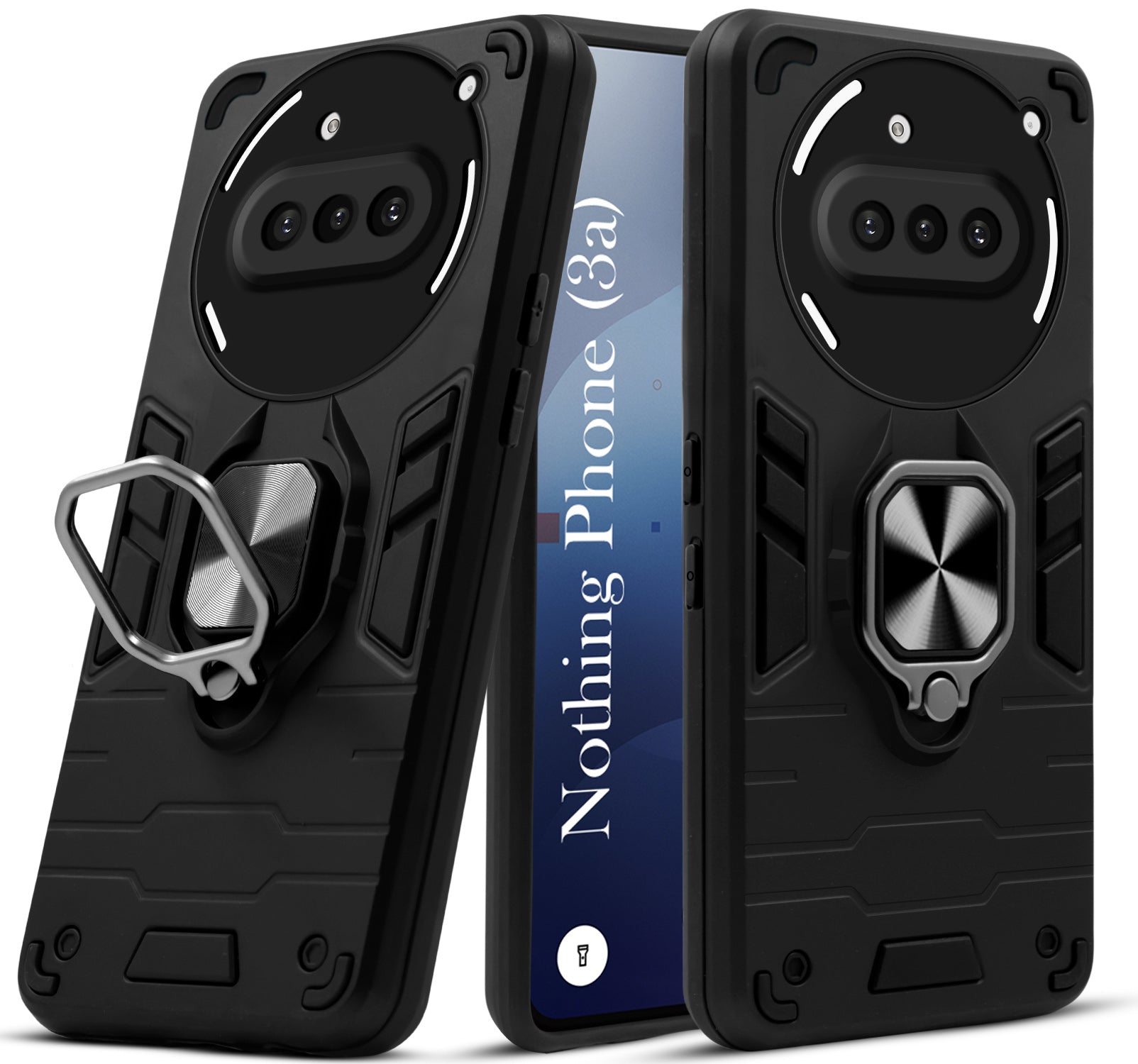 For Nothing Phone 3A 5G Back Cover Case (Shockproof Polycarbonate Dual Layer Hybrid Armor)