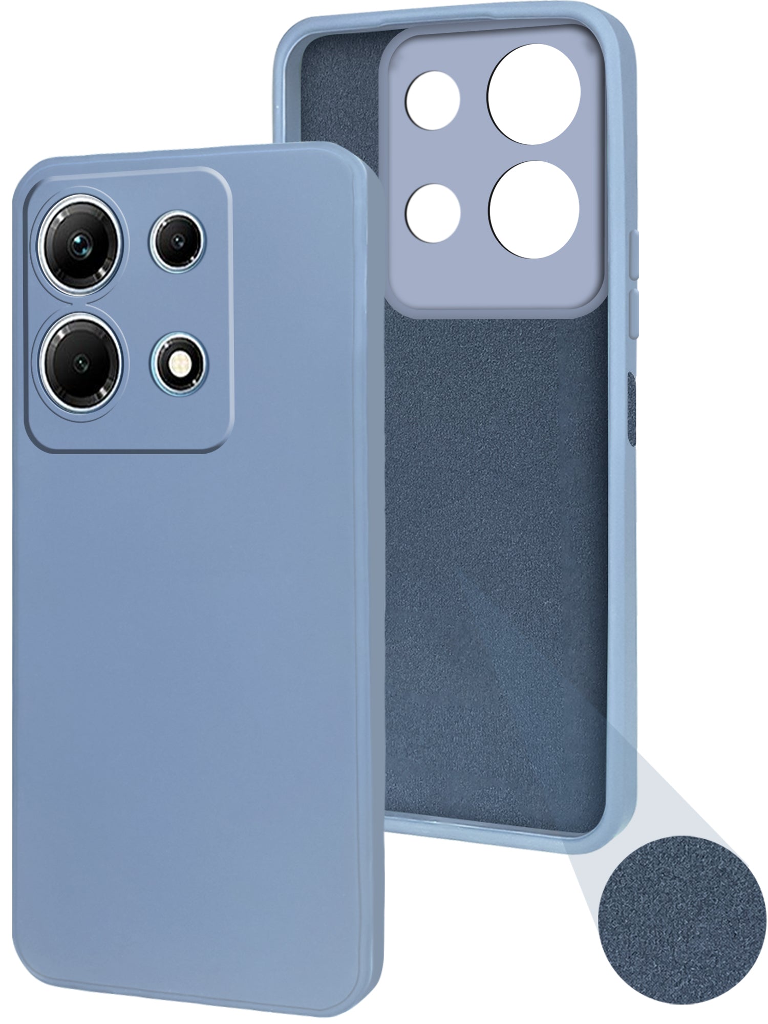 For Infinix Note 30 5G Back Cover Case (Matte Finish Silicone with Inside Fiber Cloth)