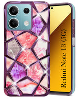 For Xiaomi Redmi Note 13 5G Back Cover Case (Dual Design Glitter Sparkle and Detachable Diamond Print Case | Soft and Flexible)