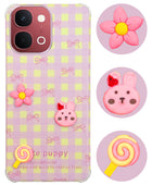 For Vivo Y31T 5G Back Cover Case (3D Cute Cartoons | Hard Back Side Soft | Matte Premium Finish | HD Printing)