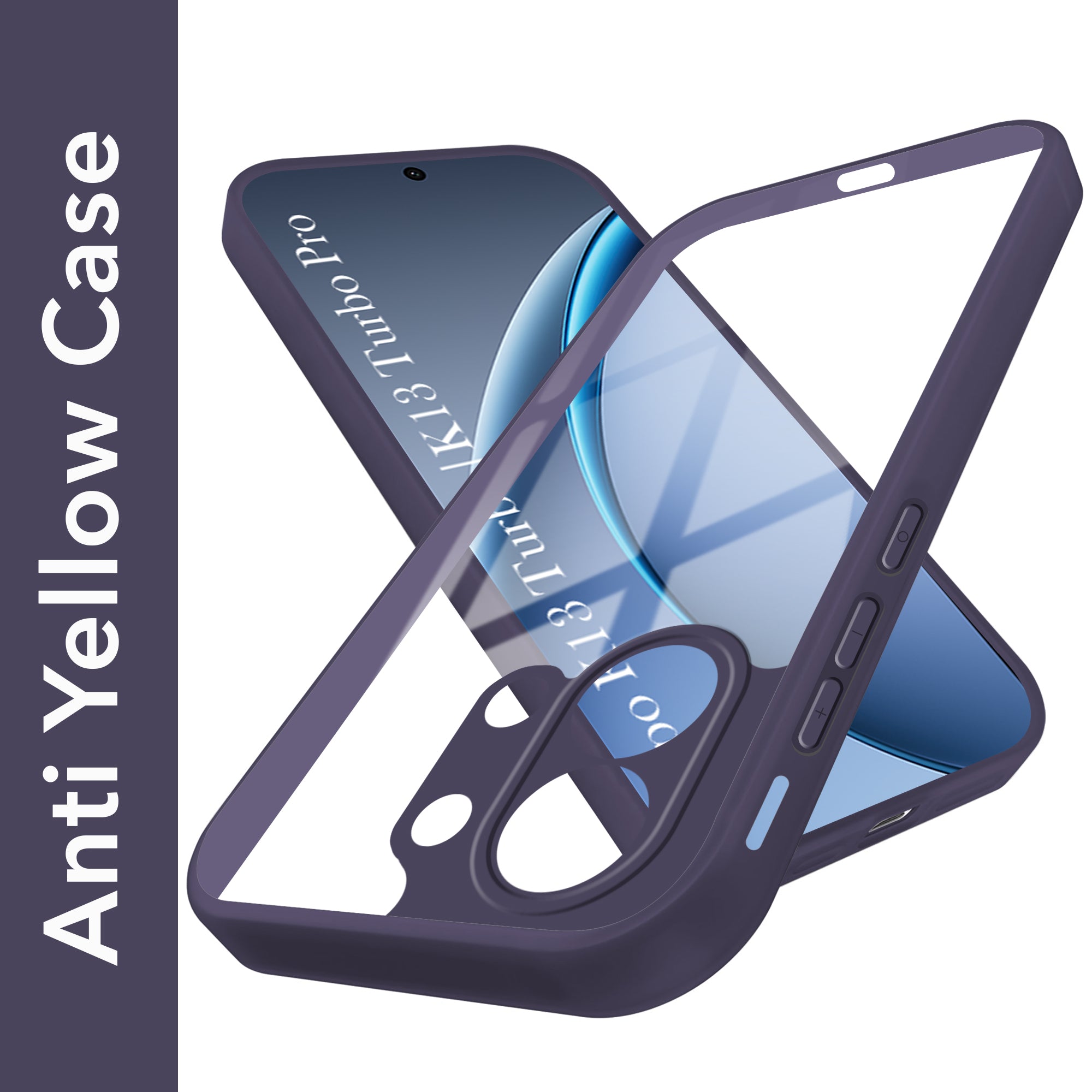 For Oppo K13 Turbo | Oppo K13 Turbo Pro Back Cover Case (Lifetime Anti Yellow | Anti Scratch | Crystal Clear Shockproof)