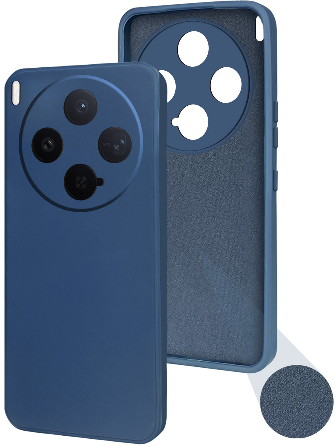 For Vivo X300 5G Back Cover Case (Matte Finish Silicone with Inside Fiber cloth)