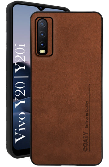 For Vivo Y20 | Y20i Back Cover Case (Professional Vegan Leather | Camera Protection | Slim & Soft)