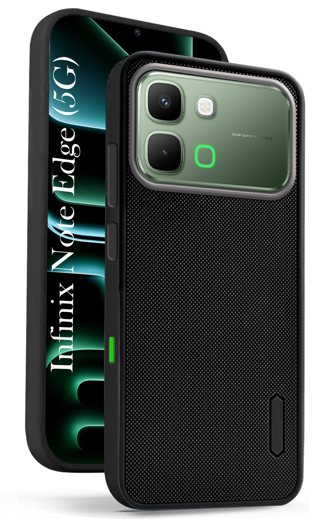 For Infinix Note Edge Back Cover Case Rubberised (Textured Grip Design | Micro-Fiber Cloth Inside | Slim and Light Weight | Soft Touch and Feel)