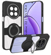 For Realme 12 | Realme 12X Back Cover Case with stand (Built-in Ring Holder Kickstand | Lifetime Anti Yellow | Camera Protection)