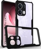 For Oppo Reno13 Pro 5G | Oppo Reno 13 Pro 5G  Back Cover Case ( Shockproof with Polycarbonate Clear Panel | Professional Black)