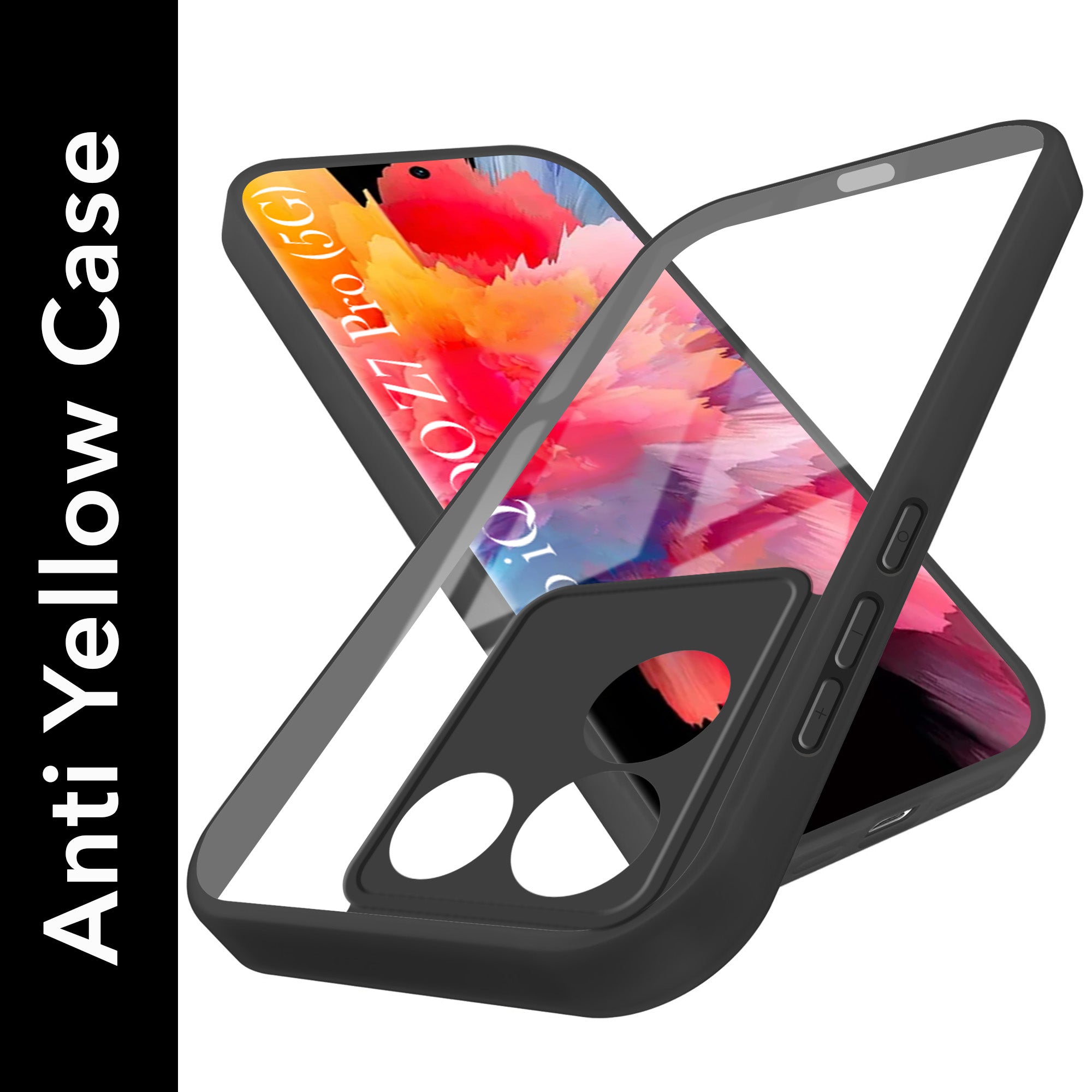 For Vivo iQOO Z7 Pro Back Cover Case Ultra-Hybrid(Lifetime Anti Yellow | Anti Scratch | Crystal Clear Shockproof)
