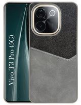 For Vivo T3 Pro Back Cover Case (Dual PU Leather Stitch | Professional Minimalist | Soft and Flexible)