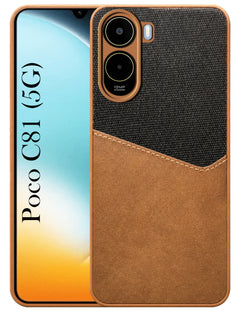 For Poco C81 5G Back Cover Case (Dual Colour Stitch | Professional Minimalist Feel | Soft and Flexible)