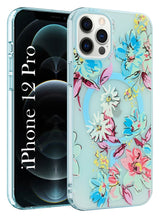 For Apple iPhone 12 Pro  Back Cover Case  (Cute Floral Design | Flower Print for Girls | MagSafe Compatible Wireless Charging)