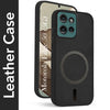 For Motorola Moto Edge 50 5G Back Cover Case Leather Finish (MagSafe Compatible Wireless Charging | Soft Touch | Camera Bump Protection)