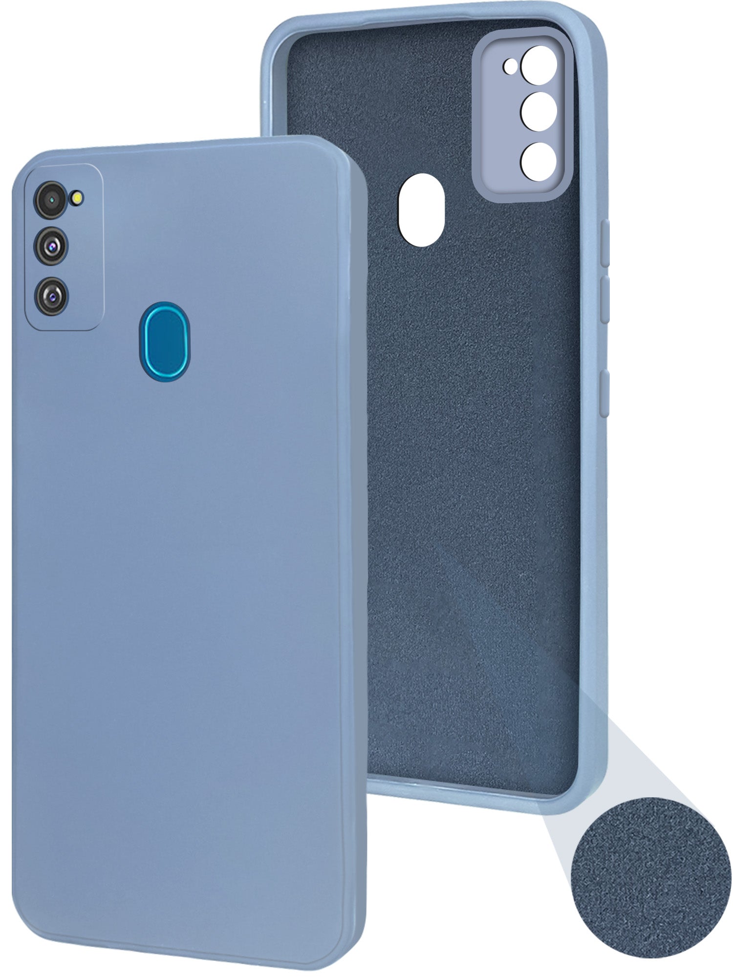 For Samsung Galaxy M30s | Samsung Galaxy M21 Back Cover Case  (Matte Finish Silicone with Inside Fiber cloth)