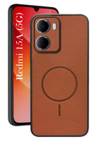 For Redmi 15A 5G Back Cover Case PU Leather (Texture Grip Design | Professional Minimalist | Camera Protection | Soft and Flexible)