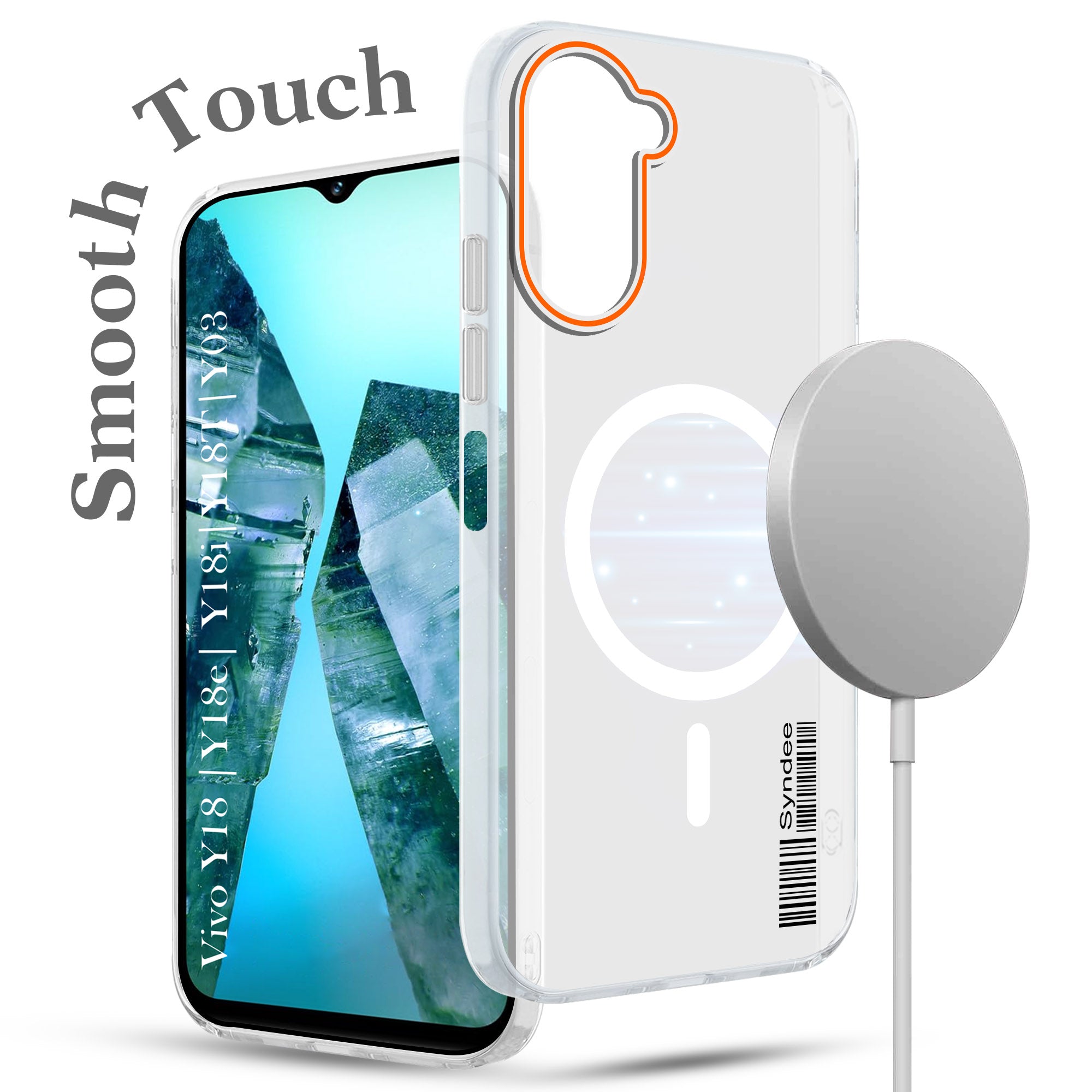For Vivo Y18 | Y18e | Y03 | Y18i | Y18t Back Cover Case (Soft Touch | Camera Bump Protection | MagSafe Compatible | Matte Finish)