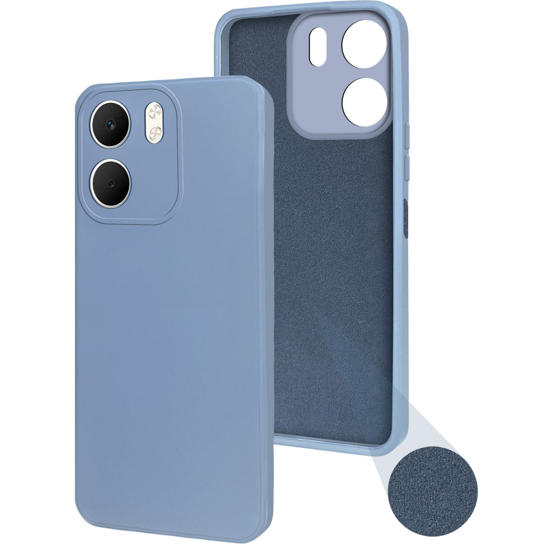For Oppo A5X Back Cover Case (Matte Finish Silicone with Inside Fiber cloth) (Matte Finish Silicone with Inside Fiber cloth)
