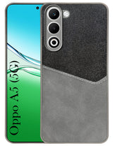 For Oppo A5 5G Back Cover Case (Dual PU Leather Stitch | Professional Minimalist | Soft and Flexible)