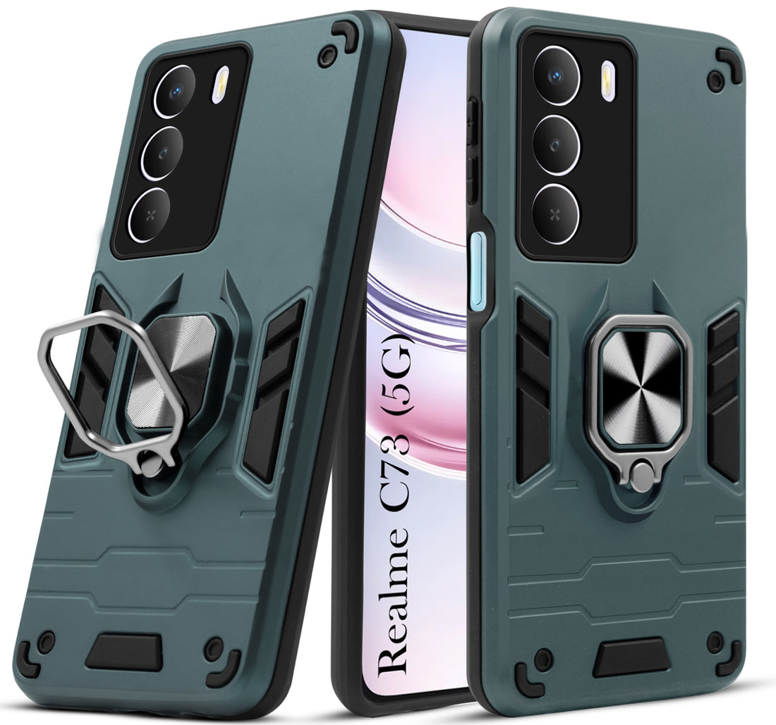 For Realme C73 Back Cover Case (Shockproof Polycarbonate Dual Layer Hybrid Armor)