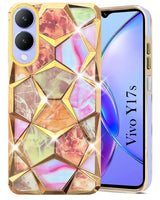 For Vivo Y17s Back Cover Case (Dual Design Glitter Sparkle and Detachable Diamond Print Case | Soft and Flexible)