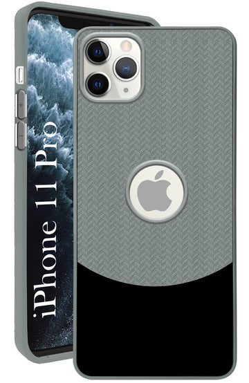 For Apple iPhone 11 Pro Back Cover Case (Elegant PU Leather Finish | Premium Minimalist Professional | Camera Protection Bump)