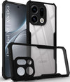 For Oppo Find X9 | Oppo Find X9s  Back Cover Case Hybrid (Shockproof with Polycarbonate Clear Panel | Professional Black)