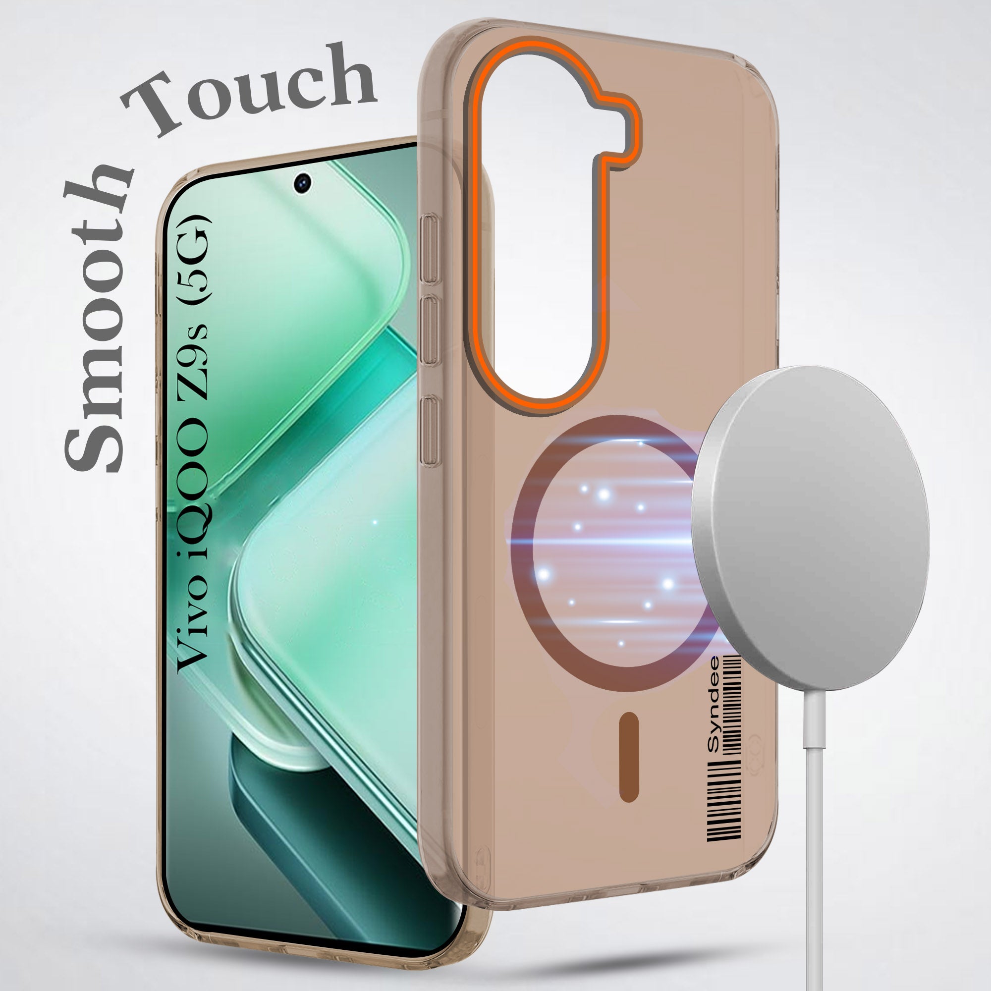 For Vivo iQOO Z9s Back Cover Case (Soft Touch | Camera Bump Protection | MagSafe Compatible | Matte Finish)