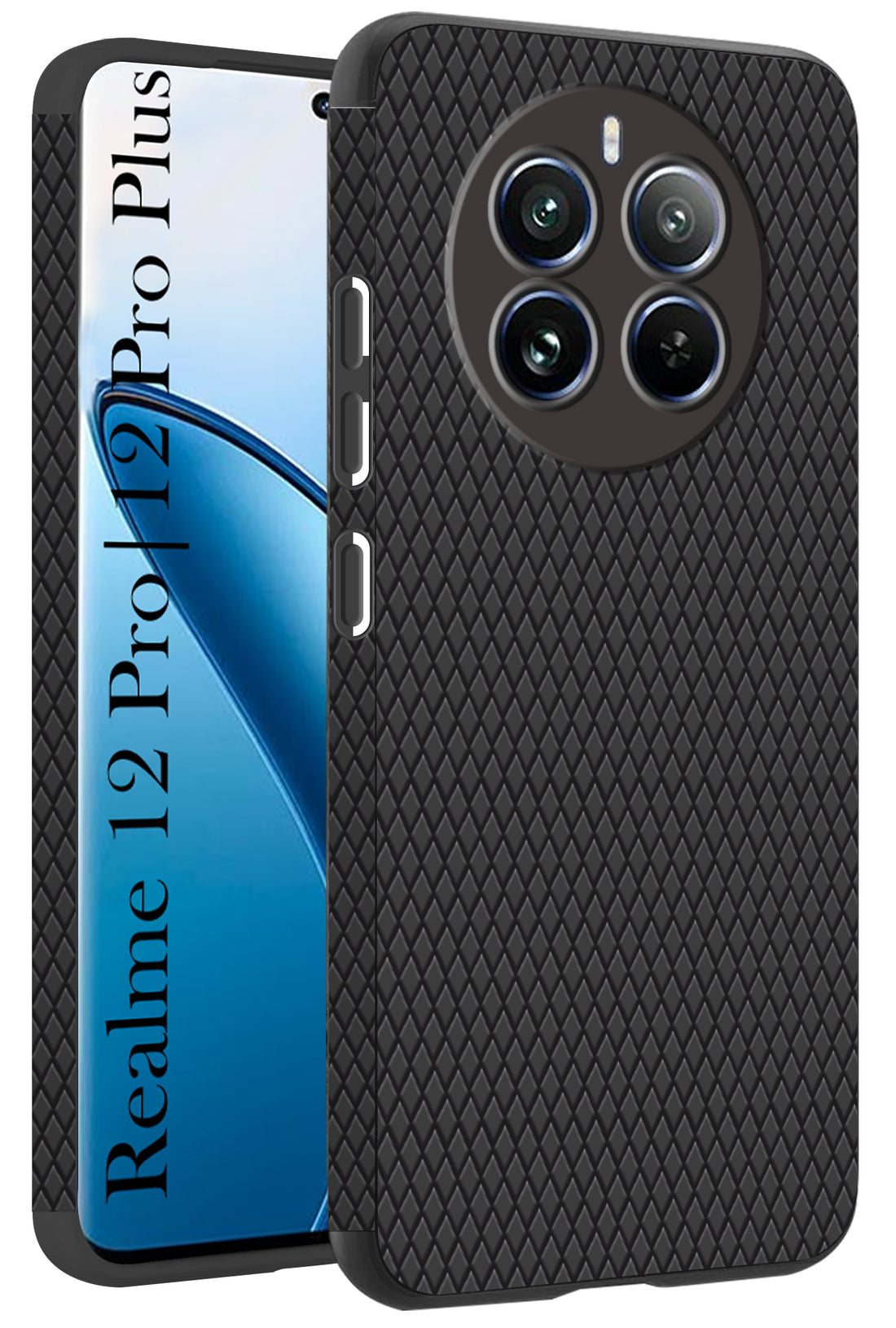 For Realme 12 Pro Plus | Realme 12 Pro Back Cover Case (Liquid Silicone | Side Grip | Camera Protection)