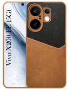 For Vivo X200 FE Back Cover Case (Dual PU Leather Stitch | Professional Minimalist | Soft and Flexible)