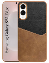 For Samsung Galaxy S25 Edge (Dual PU Leather Stitch | Professional Minimalist | Soft and Flexible)
