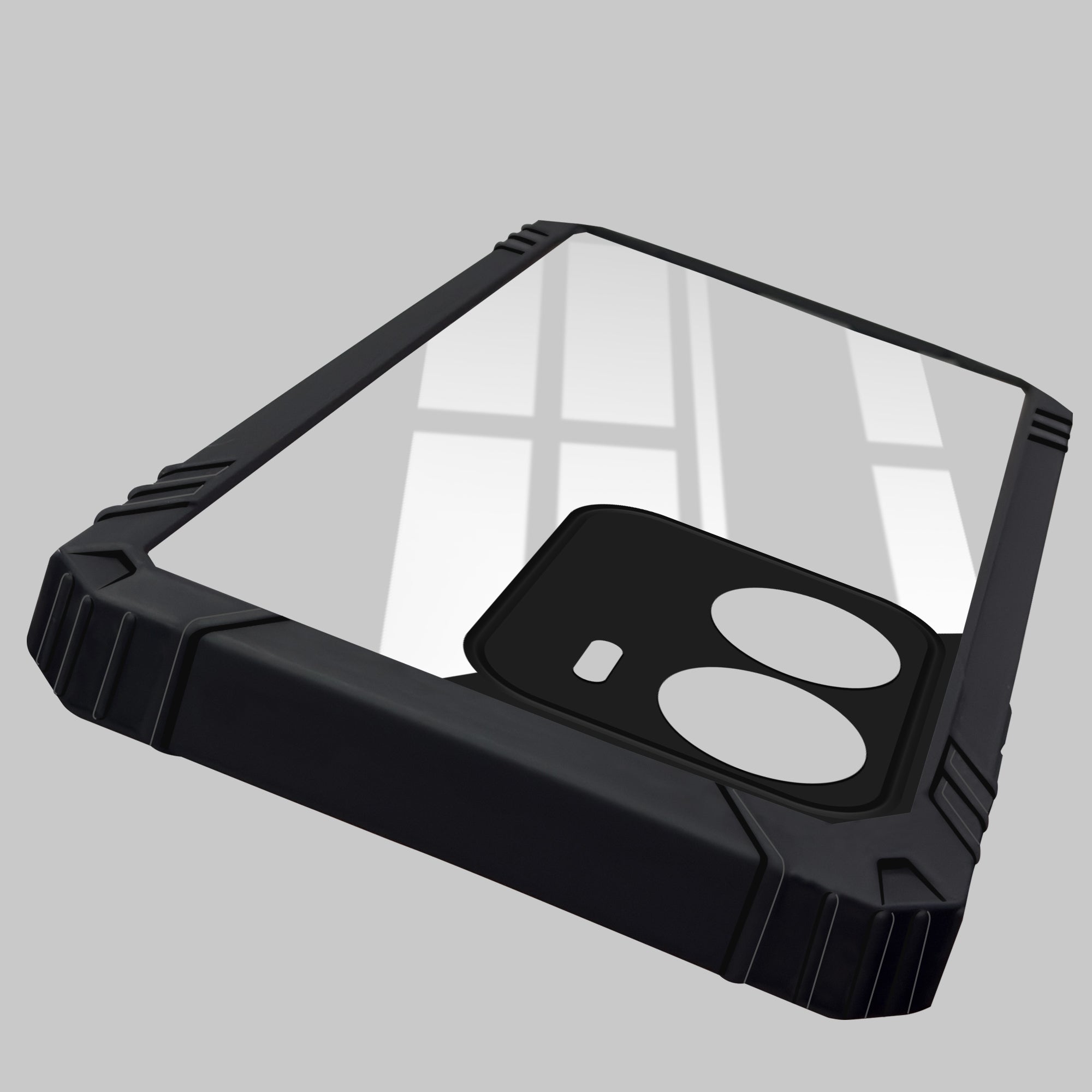 For Vivo T2x Back Cover Case (Ultimate Shockproof Bumpers | Anti Yellow | Rugged Armor | Hybrid PC | Black )