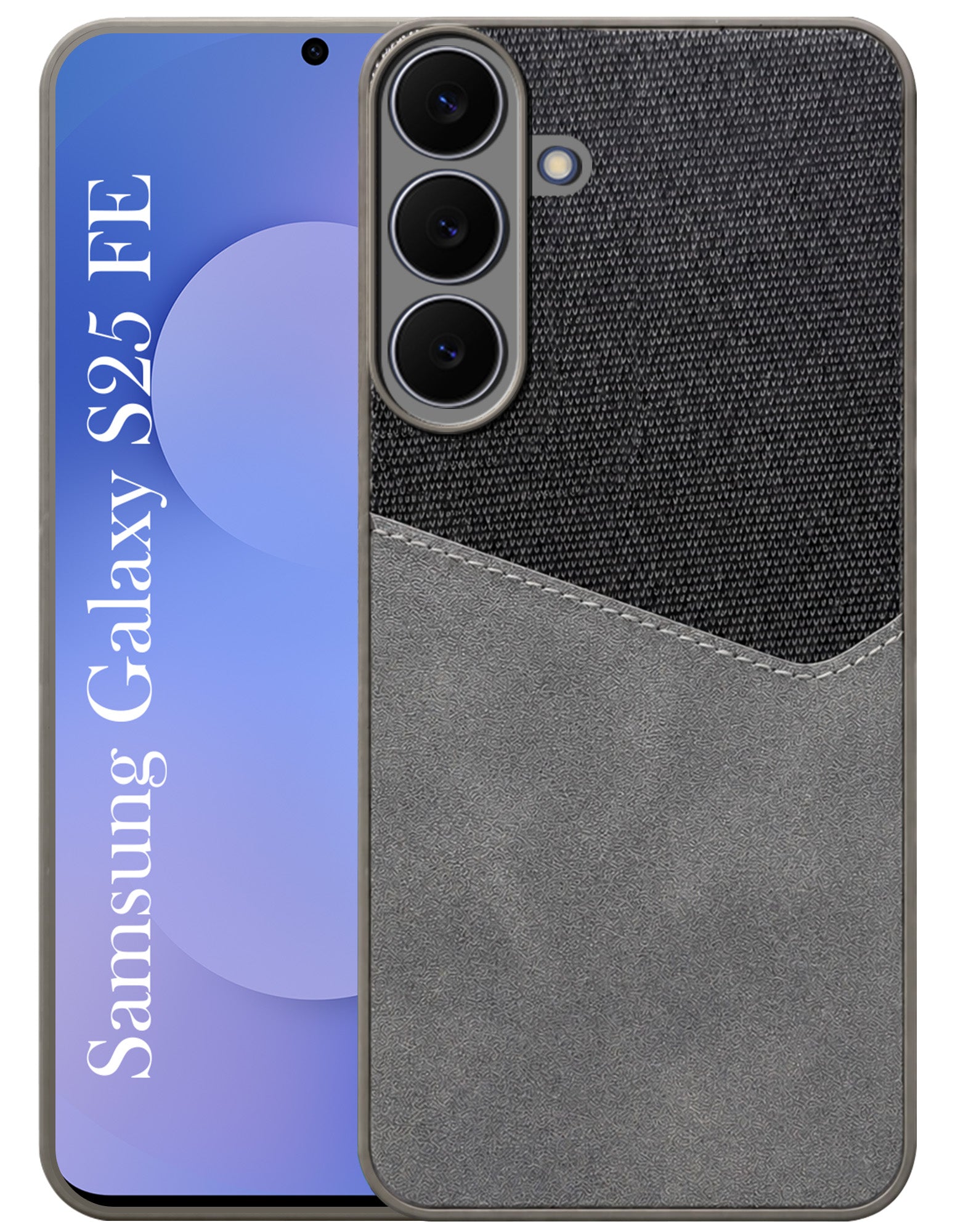 For Samsung Galaxy S25 FE Back Cover Case  (Dual PU Leather Stitch | Professional Minimalist | Soft and Flexible)