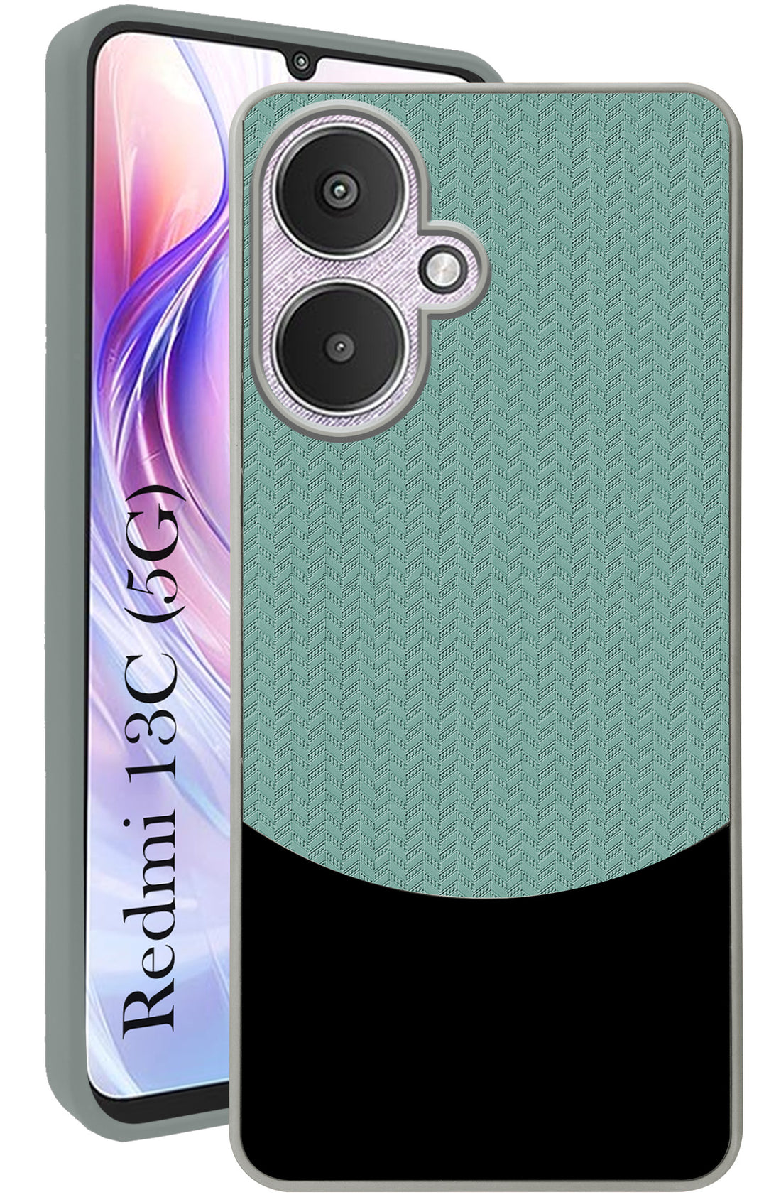 For Redmi 13C 5G Back Cover Case (Elegant PU Leather Finish | Premium Minimalist Professional | Camera Protection Bump)